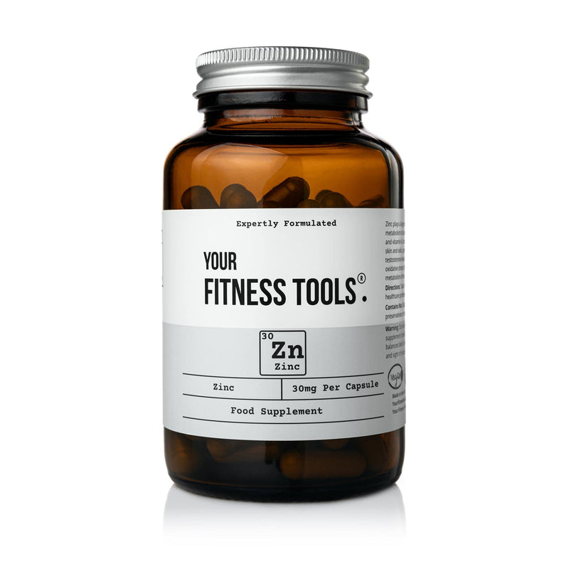 Zinc Citrate 30mg - 120 x Vegan Capsules - Zinc Supplement to Support Immune System, Hair Growth, Skin, Bones, Nails - Made in The UK by Your Fitness Tools - NewNest Australia
