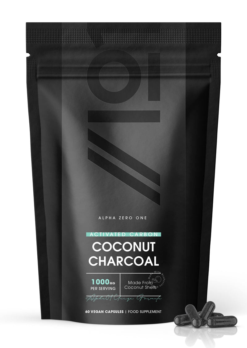 Activated Coconut Charcoal 1000mg | Made from Organic Thai Coconut Shells | for Bloating & Gas, Digestion & Flatulence Natural Relief | Vegan & Keto Friendly Supplement | 60 Capsules 60 count (Pack of 1) - NewNest Australia
