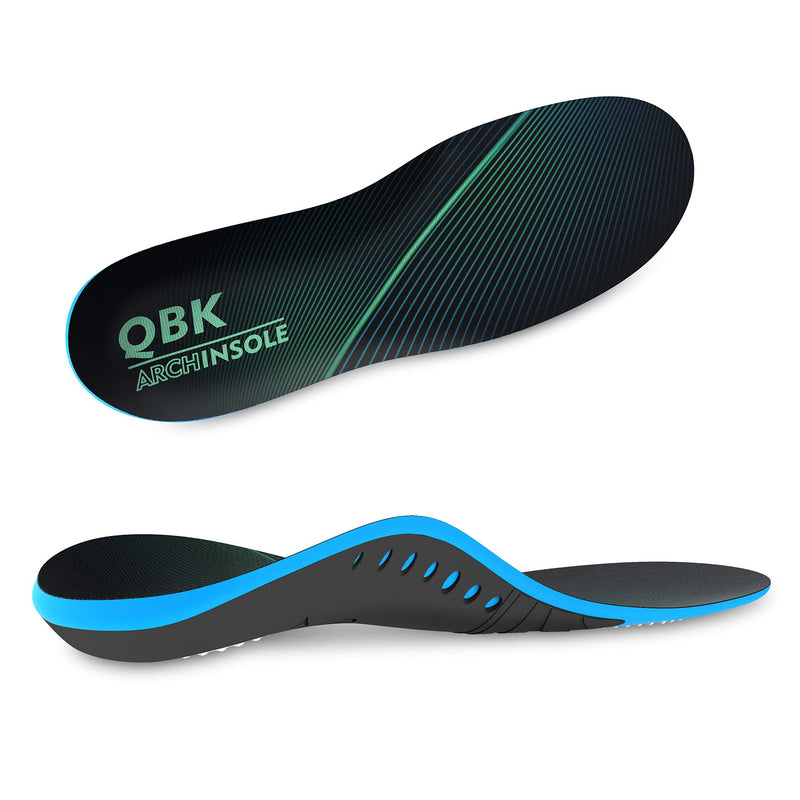 High Arch Support Insoles Women and Men QBK Orthotic Insoles for Plantar Fasciitis Shock Absorption Shoe Inserts for Walking Leisure Work Standing All Day and Relieve Heel Pain, L L: (Men 9-10.5) - NewNest Australia