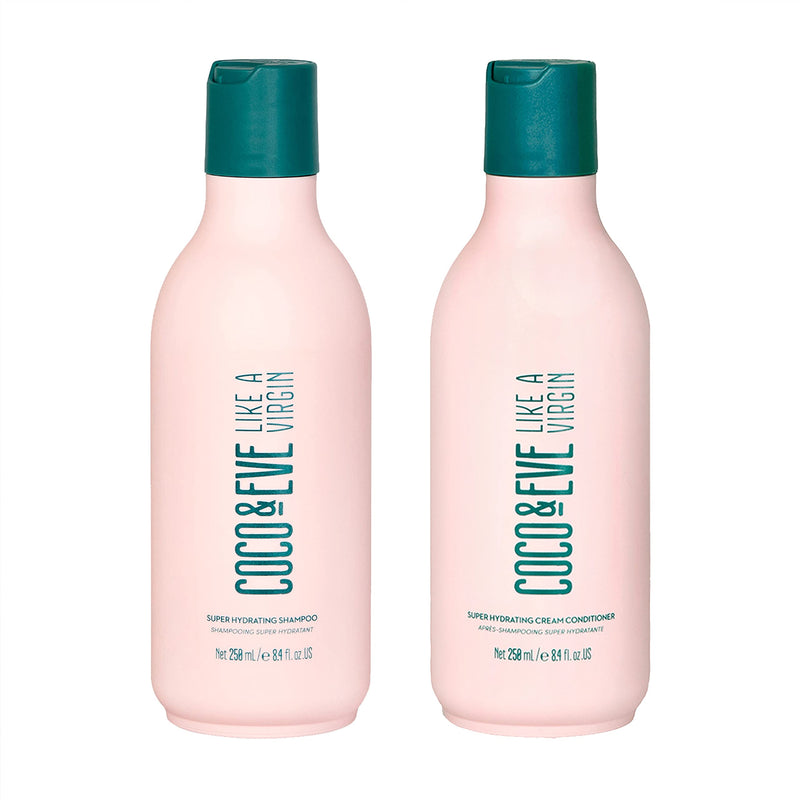 Coco & Eve Like A Virgin Shampoo & Conditioner Bundle Kit - Natural, Sulfate free Hair Care with Argan Oil, Coconut and Avocado Oil | For Dry Damaged, Color Treated Hair | Anti Frizz (250ml each) - NewNest Australia