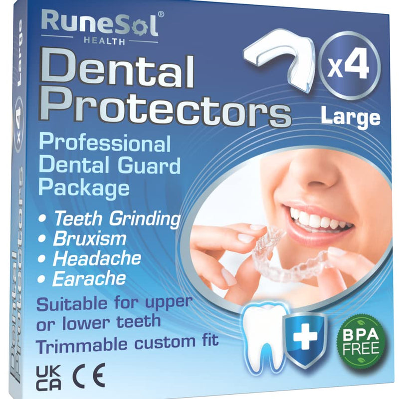 Mouthguard to Stop Grinding Teeth, x4 Large, UK Designed Teeth Sleeping Guards for Night Grinding, Class 1 Medical Device UK Accredited (UKCA) and EU (CE), BPA Free Sleep Mouth Guards for Bruxism 4 X Large - NewNest Australia