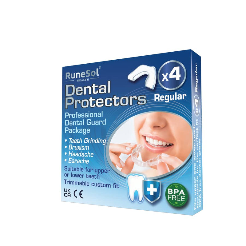 Mouthguard to Stop Grinding Teeth, x4 Regular UK Designed Teeth Sleeping Guards for Night Grinding, Class 1 Medical Device Accredited in UK (UKCA) and EU (CE), BPA Free Sleep Mouth Guards for Bruxism 4 X Regular - NewNest Australia