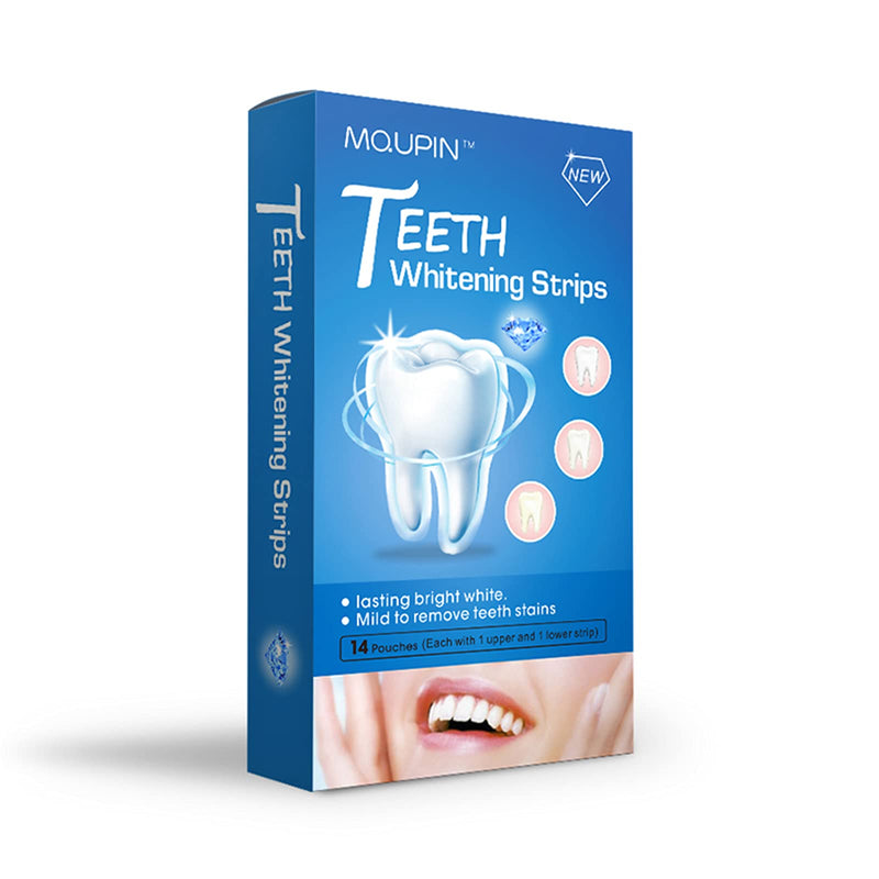 MQUPIN Teeth whitening kit,Teeth whitening Strip,Teeth Whitening Strips,14 Treatments 28 Strips,Teeth Whitening Kit,Non-Slip Dental Whitener Professional Effect Whitening Strips Transparent - NewNest Australia