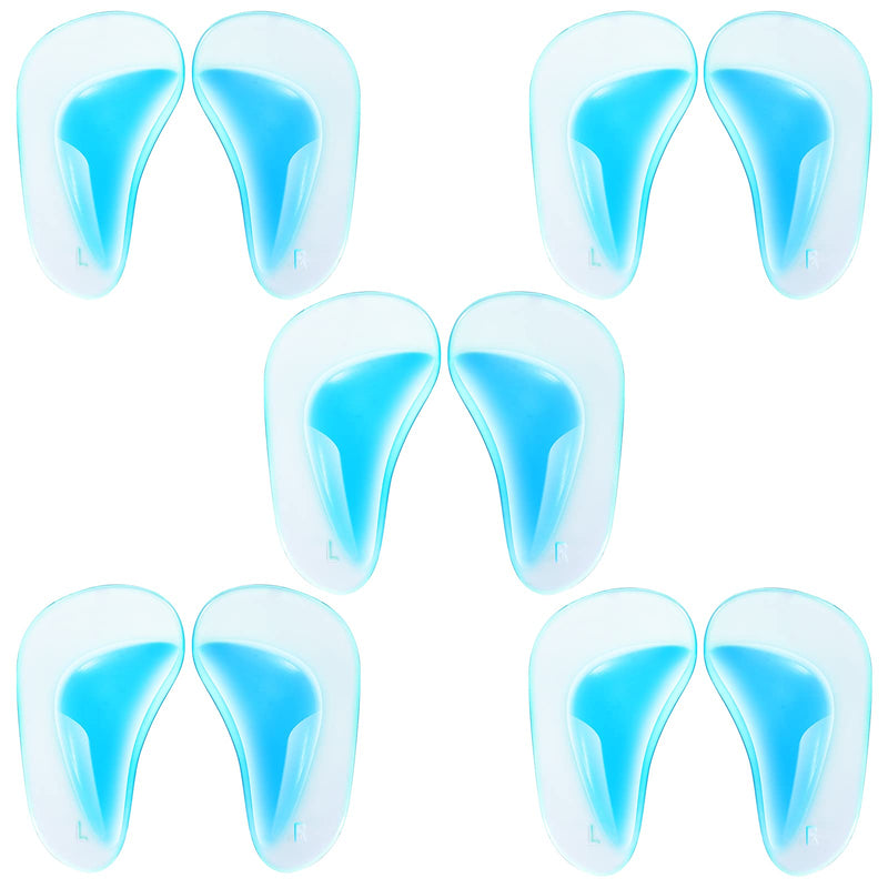 Pufeuoo 5 Pairs Gel Arch Support Insoles, Gel High Heel Inserts Cushion Pads, Silicone Orthotic Arch Support Insoles for Women Men Orthopedic Flat Feet, Plantar Fasciitis and Fallen Arches - NewNest Australia