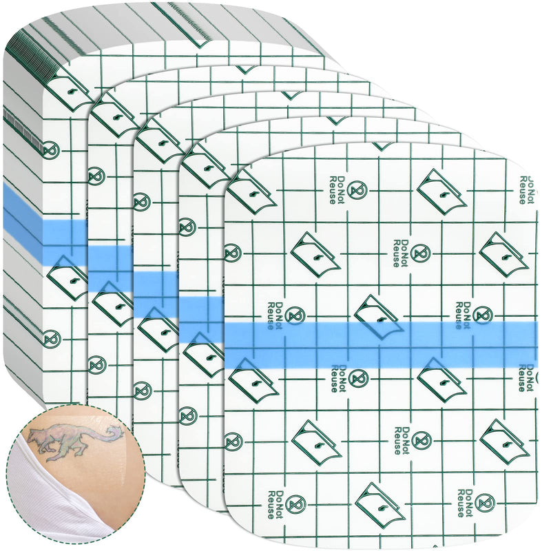 100 Pieces Transparent Stretch Adhesive Bandages Waterproof Film Dressing Breathable Tape Clear Adhesive Skin Covers Shower Protective Patch for Bath Supplies Swimming (4 x 5 Inch) - NewNest Australia