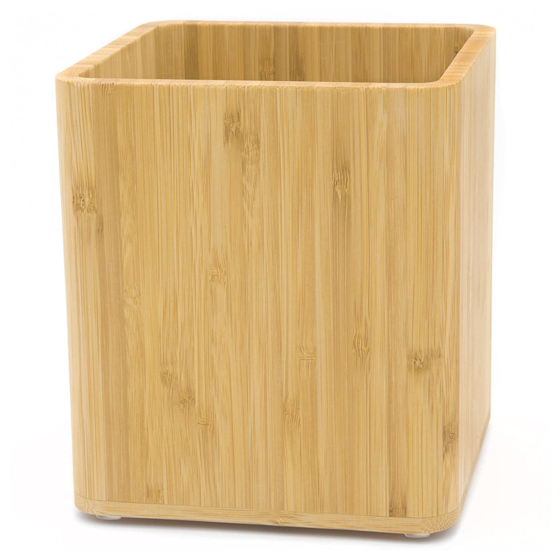 Dehaus® Stylish Bamboo Utensil Holder, Wooden Kitchen Utensils Pot, Wood Cutlery Caddy Holders, Cooking Tools Set Storage Pots, Eco Friendly Kitchen Accessories, 16.5cm x 14cm x 14cm - NewNest Australia