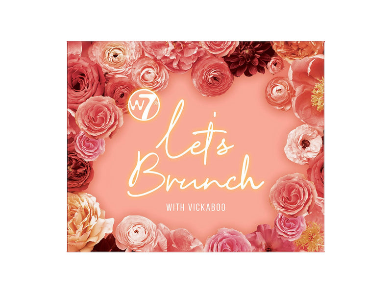 W7 Let's Brunch With Vickaboo Eyeshadow Palette - 12 Colours: Pinks, Browns, Golds, Oranges - Mattes, Metallics, Glitters - Vegan, Cruelty Free Makeup by W7 Cosmetics - NewNest Australia