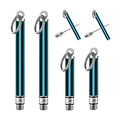 4 Pieces Reusable Titanium toothpicks, Mini Metal toothpicks, Stainless Steel Portable toothpicks, Household Outdoor Metal toothpicks (2 Pieces Long & 2 Pieces Short，Blue) Blue - NewNest Australia