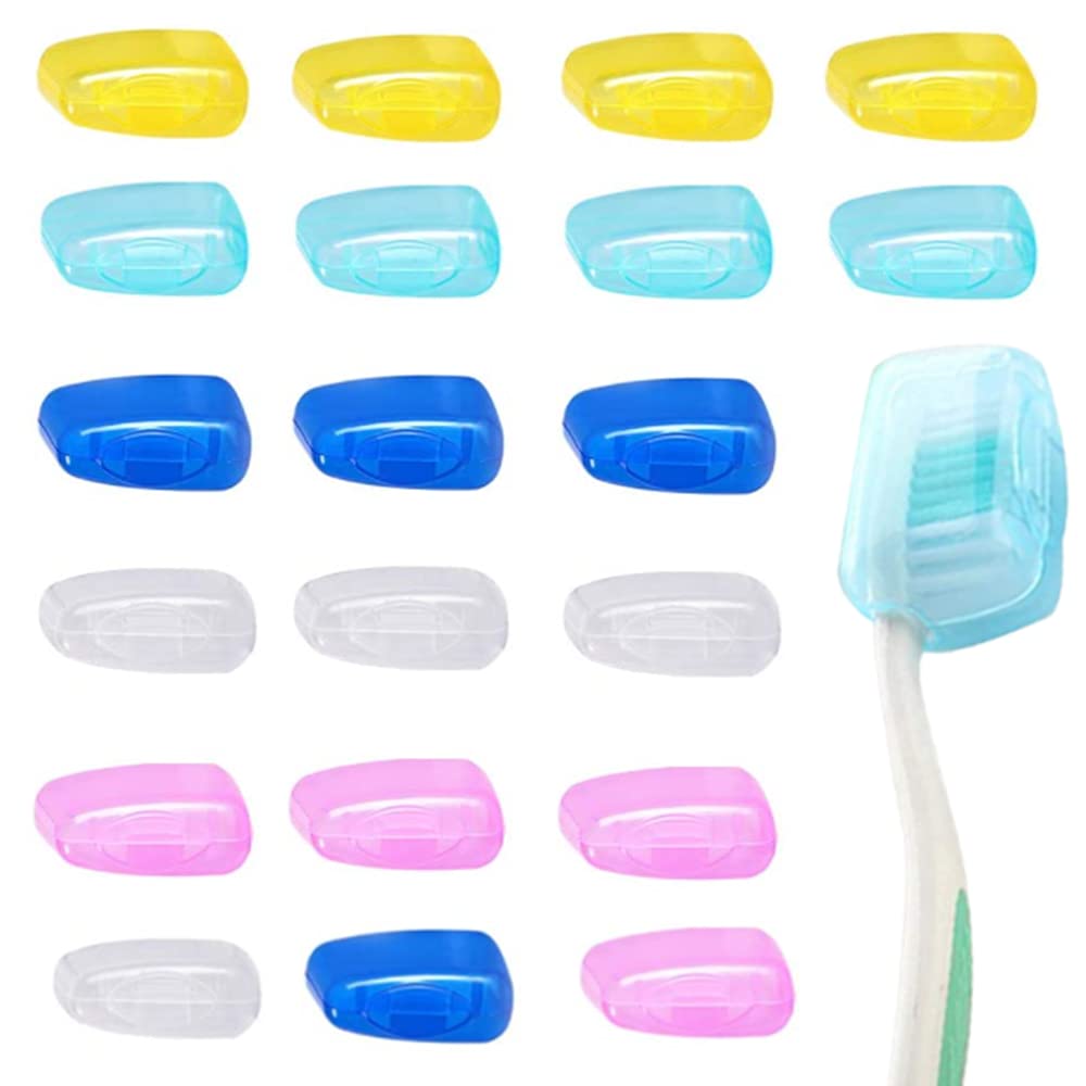 20 Pcs Portable Toothbrush Head Cover Case for Travel Hiking Camping Toothbrush Box Brush Cap Case for Home Travel Outdoor Camping Hiking Business Trip - NewNest Australia