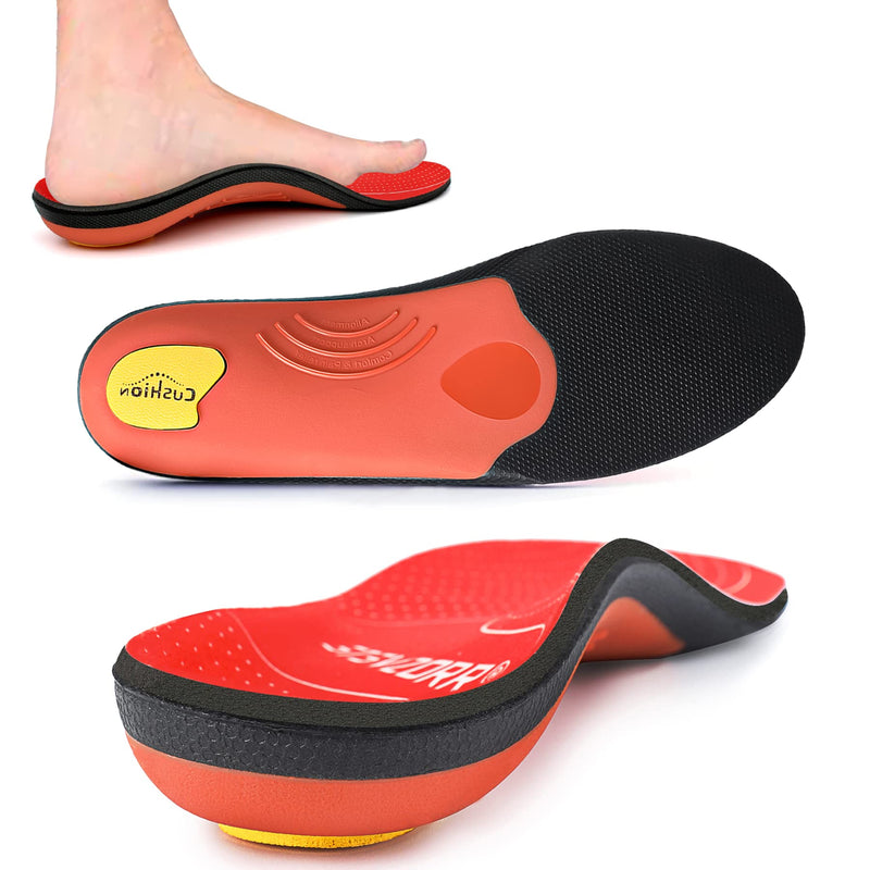 Orthotic Insoles Arch Support Full Length Inserts Metatarsal Pinnacle Plus for Flat Feet,Metatarsalgia, Plantar Fasciitis, Heel Pain, Big Toe, Pain Forefoot Pain(Size:UK-11,Length:11.61",Red) UK-11-29.5CM--11.61" Red - NewNest Australia