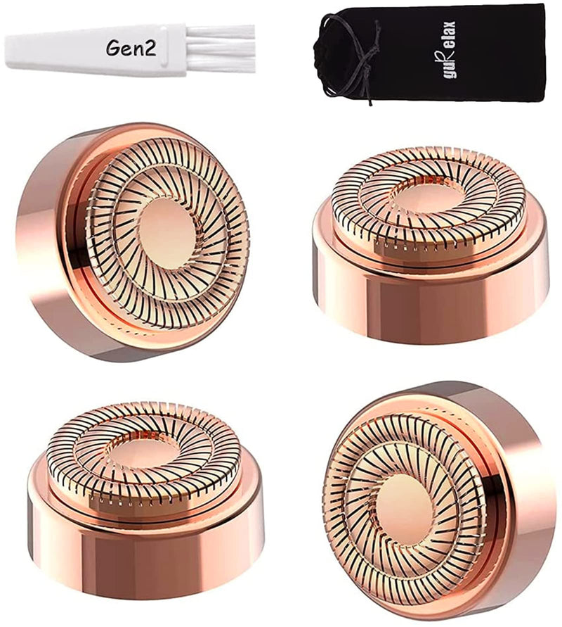 Women Facial Hair Remover Replacement Heads Next Generation Apply to Flawless Finishing Touch Facial Epilator, Painless Hypo-Allergenic Replacement Blades for Lady Shaver Rose Gold Replacement Heads - NewNest Australia