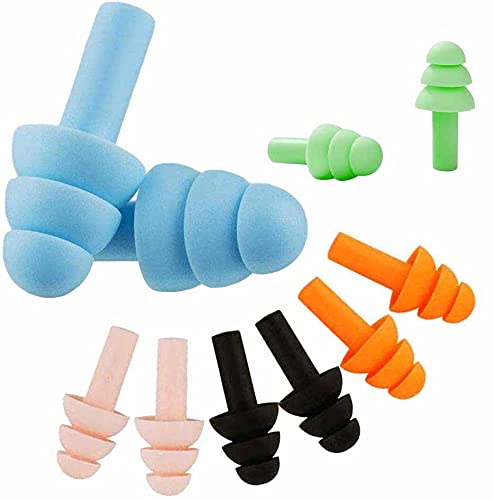 Silicone Ear Plugs for Sleeping Noise Cancelling Reusable Reduce Noise CancelligEarplugs Washable Waterproof for Sleeping Swimming Work, Study, Snore, Travel for Adults & Kids - 5 Pairs - NewNest Australia