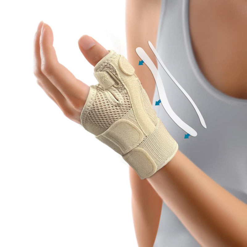 INSTINNCT Wrist Thumb Support Brace for Men & Women, Fully Adjustable Thumb Brace with Thumb Flexible Support for Thumb & Hand Discomfort, Fatigue, Fits Both Right Hand and Left Hand Beige(Pair) One Size - NewNest Australia