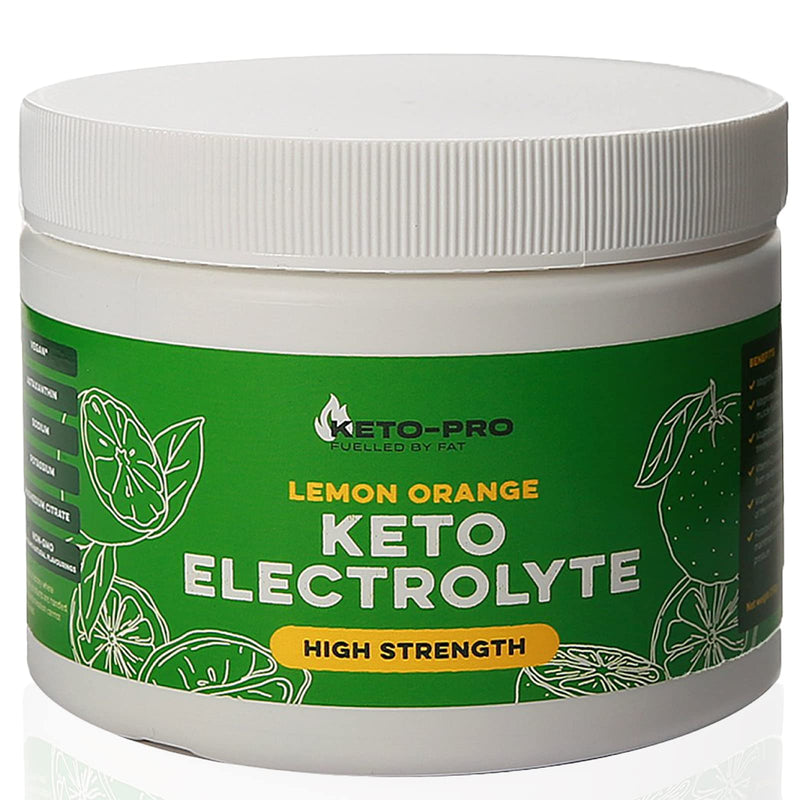 Keto-Pro Keto Electrolytes 250g | Keeping You Electric | Electrolyte Powder & Salts with Astaxanthin | Supporting Your Keto Fasting, Health & Fitness Goals | Lemon Orange Flavour - NewNest Australia
