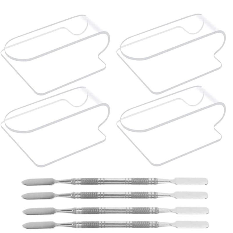 4 Pcs Makeup Mixing Palette with Spatula for Foundation Acrylic Clear Makeup Cream Foundation Eyeshadow Palette with 4 Pcs Spatula Tool - NewNest Australia