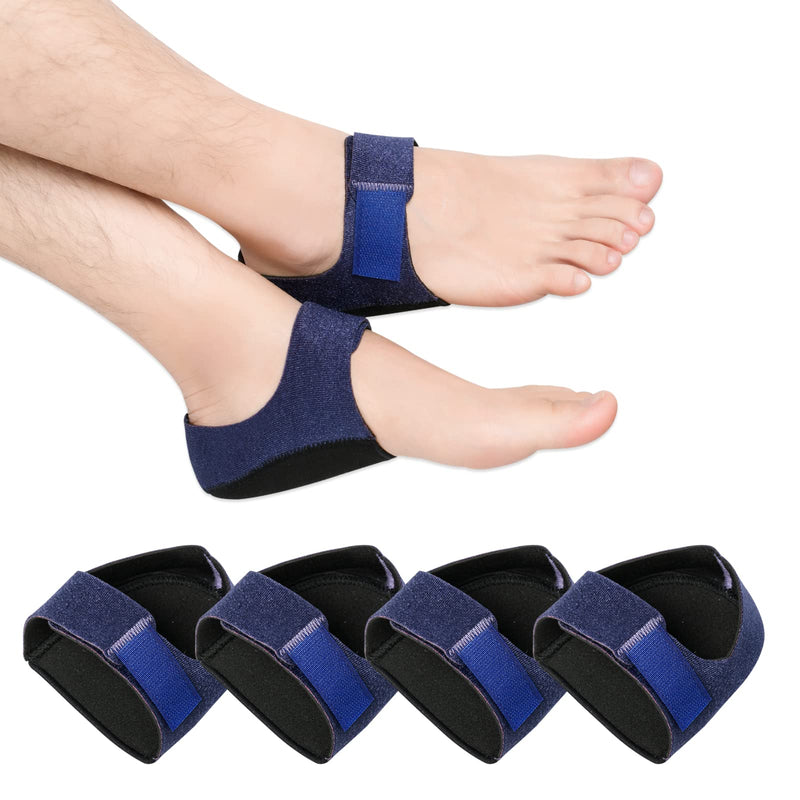 Heel Protectors, 4 PCS Heel Cushion, Heel Sleeves with Soft Silicone Gel Pad, New Material, Heel Cups, Adjustable Heel Pads for Plantar Fasciitis, Heel Pain Relief, for Men and Women. (Blue) Adjustable, Blue - NewNest Australia