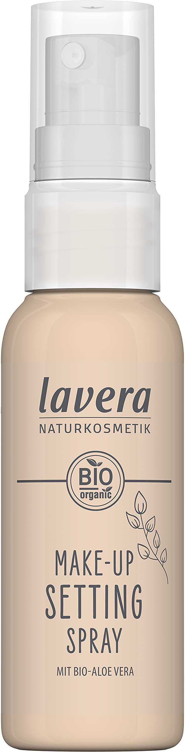 lavera Make-up Setting Spray - refresh - natural cosmetics - Vegan - free from alcohol - free from silicones - Suitable for all skin types - Organic aloe vera & Vegetable gylcerin - 50ml, transparent - NewNest Australia