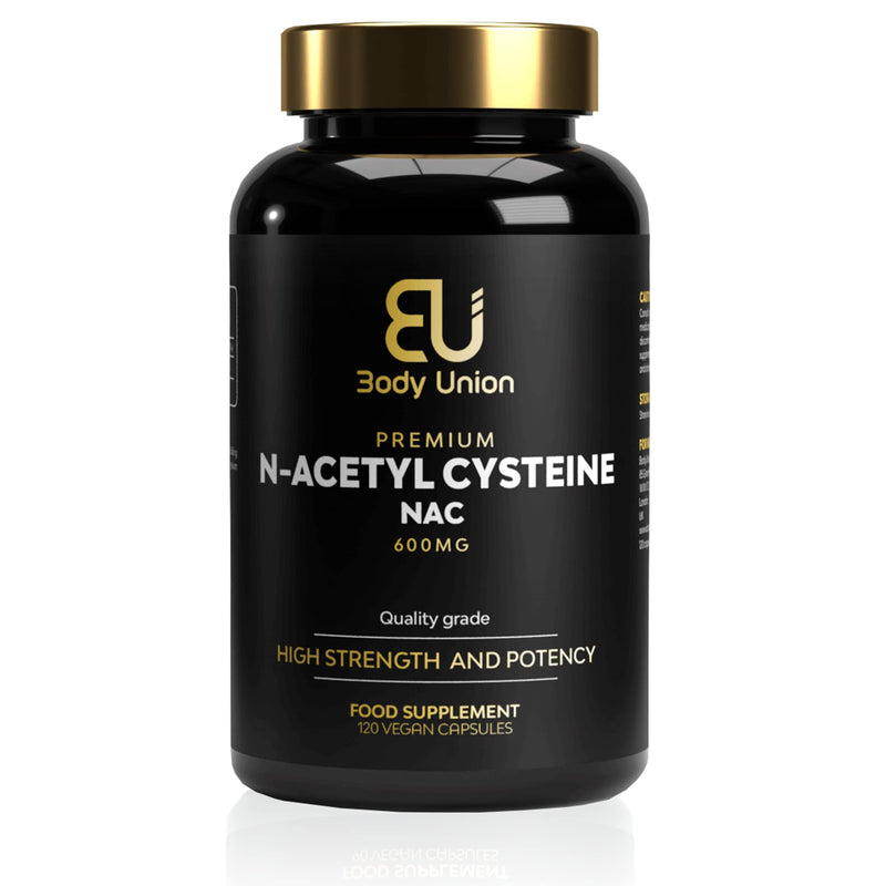 Body Union NAC Supplement | 600mg N Acetyl Cysteine For Skin Care & System Support | Complete Detox N-Acetyl Cysteine Capsules | Immune System Support N-Acetylcysteine Supplement | 60 Vegan Capsules - NewNest Australia