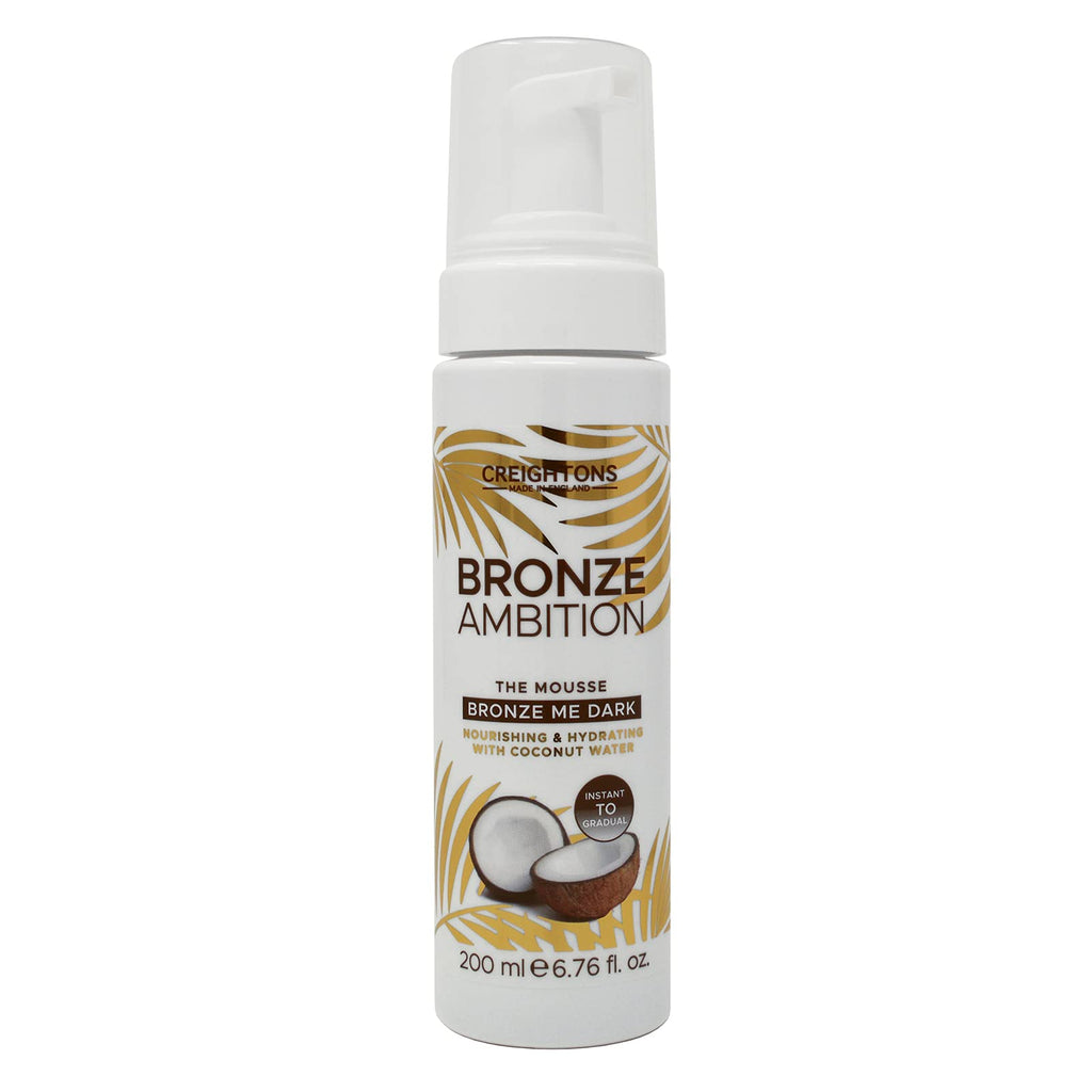 Creightons Bronze Ambition Bronze Me Dark The Mousse (200ml) - Nourishing & Hydrating, Enriched with Coconut Water, Non-streak Formula, Creates Gorgeous Tan in Seconds - NewNest Australia