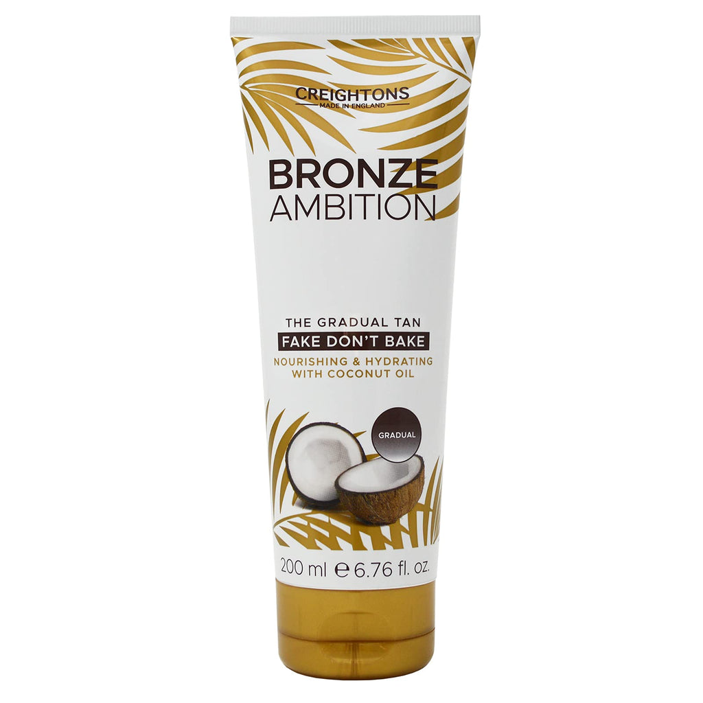 Creightons Bronze Ambition Fake Don't Bake Gradual Tan (200ml) - Blended with Coconut Oil. Melts into skin providing a natural, long lasting & streak-free tan. - NewNest Australia