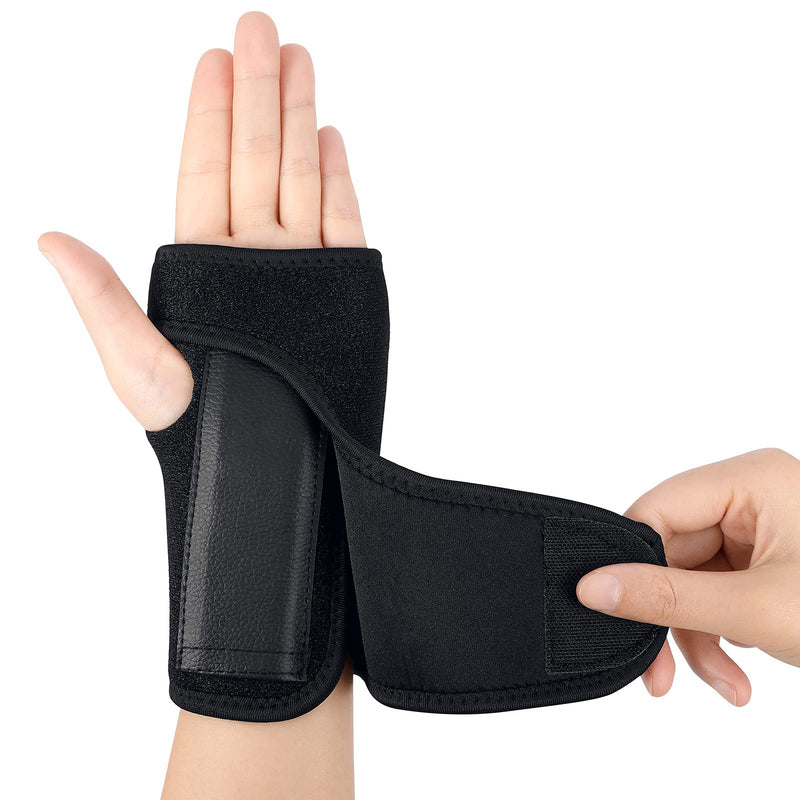 Opopark Wrist Support Brace, Adjustable Breathable Wrist Strap Reversible Wrist Brace Wrist Protectors for Carpal Tunnel Syndrome, Arthritis and Tendonitis(Black-Left) - NewNest Australia