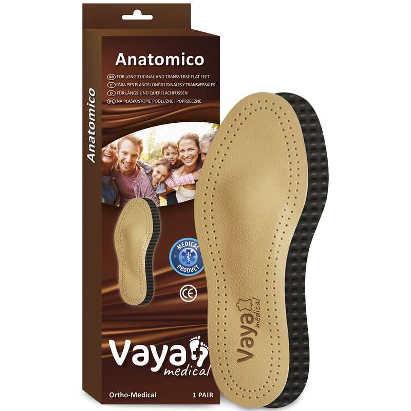Vaya Anatomico - Premium Sheepskin Insole for Flat Feet, Metatarsalgia, Hallux Rigidus, Heel Shock Absorber & Forefoot Pain - Full Orthopedic Shoe Insert, Fallen Arches Support & Cushion (Men & Women) 8 - NewNest Australia