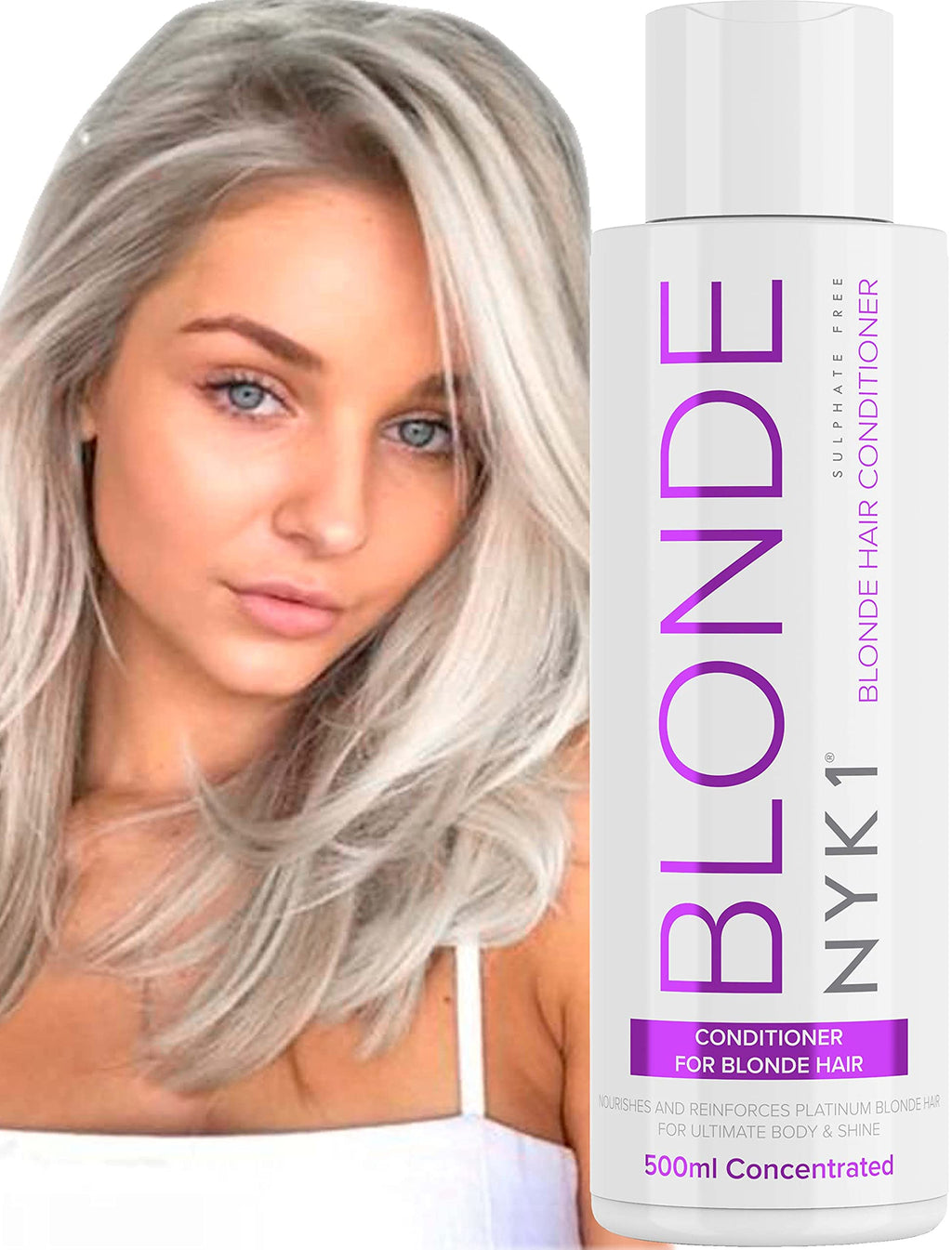 Purple Conditioner Toner For Blonde Hair (500ml) SULPHATE FREE Platinum Blonde Conditioner Toner For Bleached Hair Grey Hair Toner - Silver Conditioner For Blonde Hair Toner No Yellow Conditioner - NewNest Australia