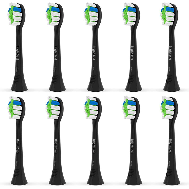 Replacement Toothbrush Heads for Philips Sonicare - Electric Replacement Brush Heads Compatible with Sonicare Protectiveclean, HealthyWhite, FlexCare, EasyClean, 10 Pack Black - NewNest Australia