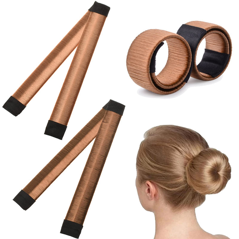 Magic Hair Donut Bun Maker for Women Girls, Female Hair Bun Maker French Twist Hairstyle Bun Clip, Hair Style Tool Fast Hair Bun Making Curler Roller Tool Ponitail Holder Fashion Bun Shaper(2pcs) - NewNest Australia