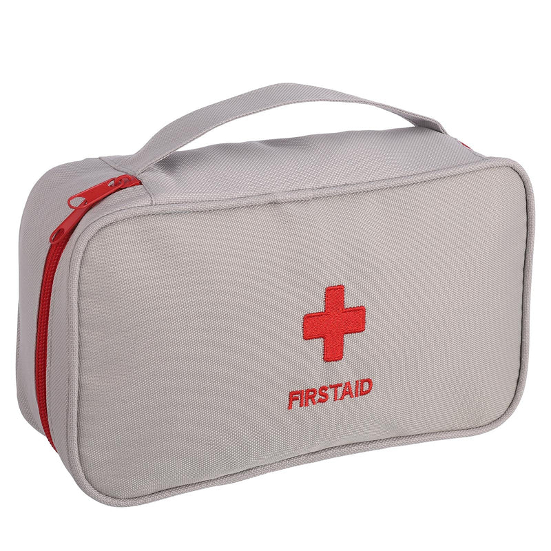 upain First Aid Bag Empty Small Medical Kit Pouch Travel Emergency Pouch Lightweight Medicine Storage Bag Multifunctional Layered for Emergency Home Office Car Outdoors Boat Camping Hiking Grey - NewNest Australia
