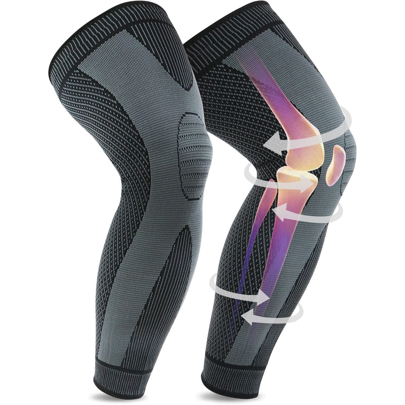 Knee Brace | Full Leg Sleeve | Knee Braces for Knee Pain Women & Men | Knee Compression Sleeves | Knee Support Knee Pads for Meniscus Tear, ACL, Arthritis, Joint Pain Relief,Sport (Pair) Black XX-Large - NewNest Australia