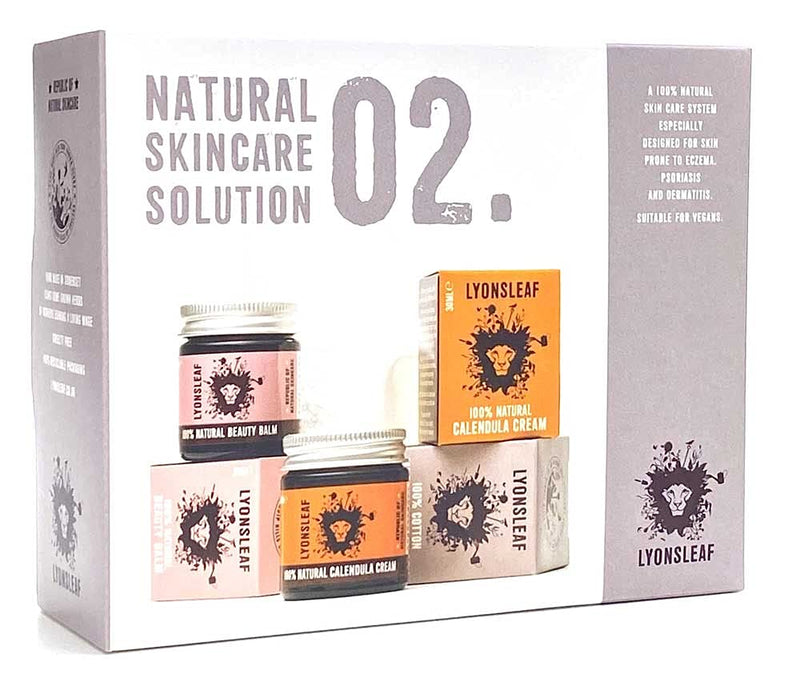 Natural Skincare Solution - for Dry Skin, and Skin Prone to Eczema, Psoriasis and Dermatitis (02 - with Fragranced Calendula Cream) Products Fragranced with Essential Oils - NewNest Australia