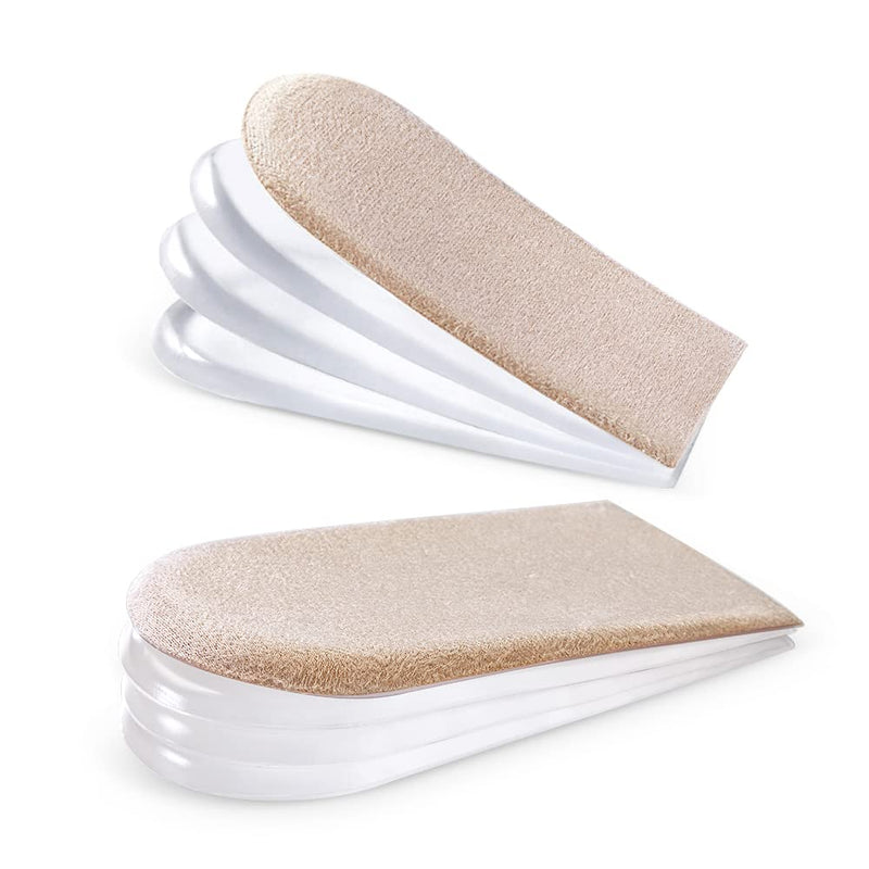 Kimihome Adjustable Orthopedic Heel Lift Inserts, Upgrade and Widen Heel Cushions, 1/4" to 1" Gel Shoe Heels Inserts for Leg Length Discrepancies.(4 Layers,1Pair), Beige - NewNest Australia