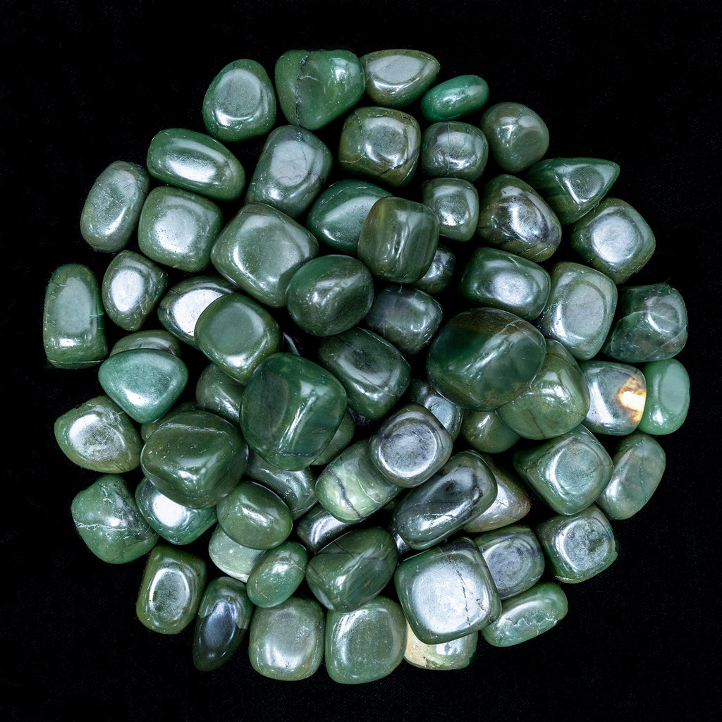 Crocon Green Aventurine tumble stones Stones Set Pocket Crystal Healing gemstones Tumble Collection palm stone Good Luck Charm Gift Craft Home Decor Size: 20-25 mm | 1 LB - NewNest Australia