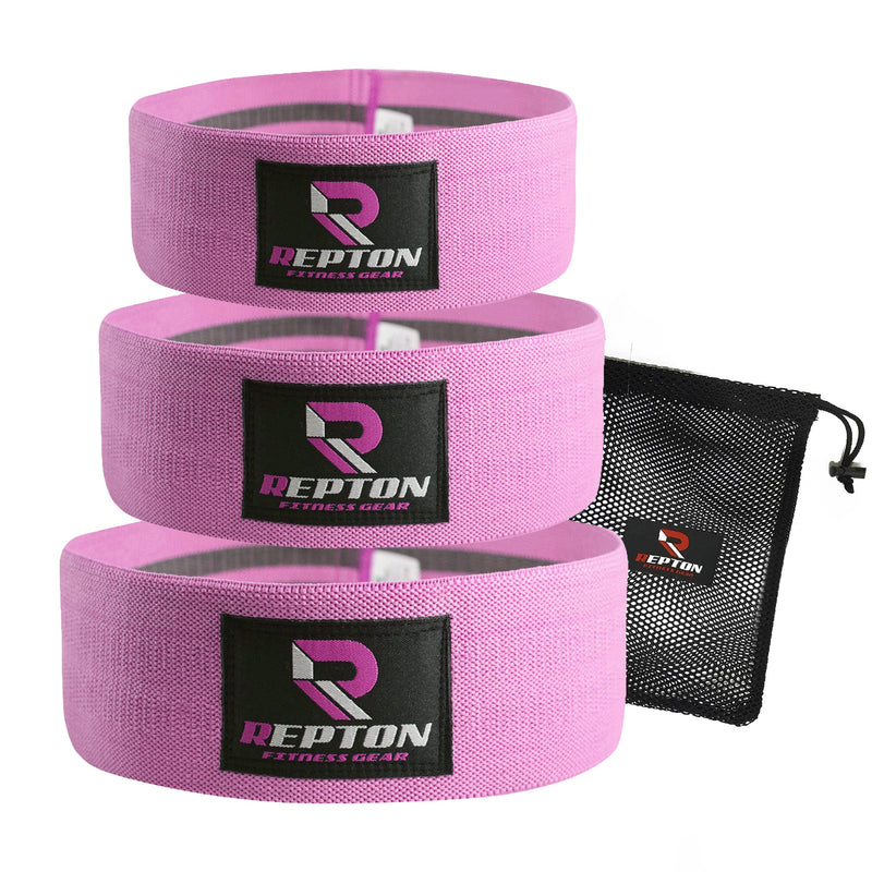 3 Sets Resistance Bands | Glutes, Hips and Legs Exercise Band | Ideal for Home Gym Fitness, Yoga, Pilates & Workout | Women and Men Non-Slip Booty Band | Physio Resistant Loop Pink - NewNest Australia