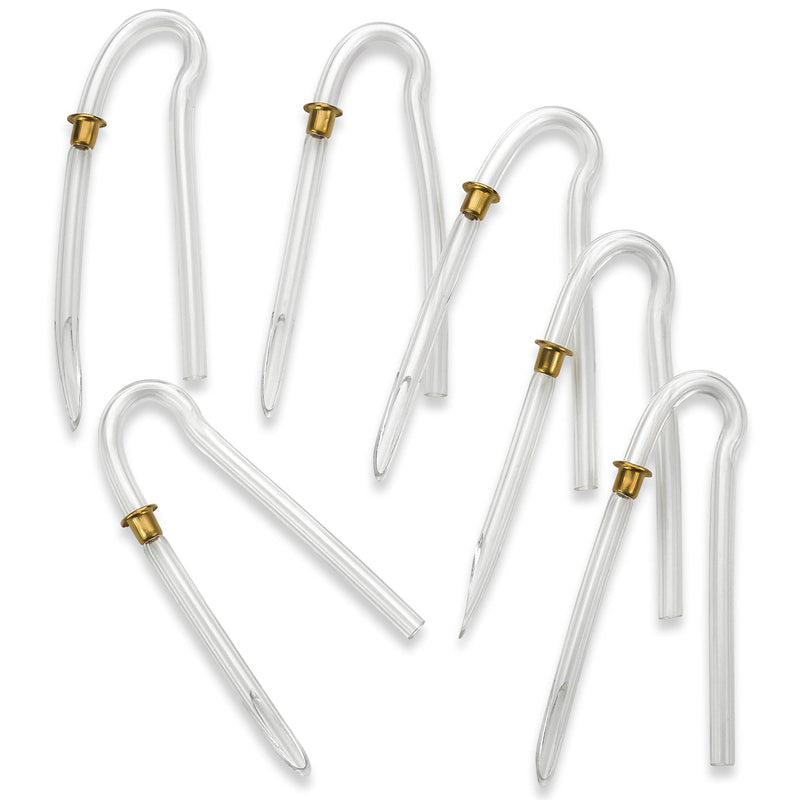 Hearing Aid Tubes - Size #13 Preformed BTE Earmold Tubing - (Pack of 6) 3.5 x 2mm with Gold Tube Lock Replacement Tube - Flexible Medium Wall Tubes Compatible with Most Hearing Aid Brands - NewNest Australia