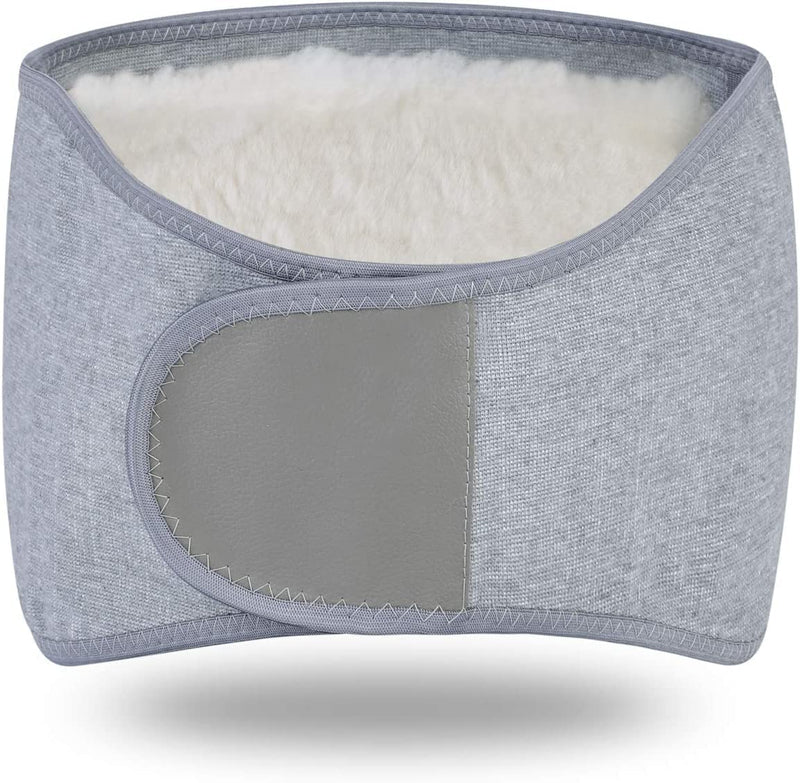Winter Thicken Cashmere Waist Warmer Band Thermal Abdominal Binder Stomach Lumbar Back Support Brace Waist Wrap Belt Band Back Kidney Warmer Pain Relief Recovery for Women Men Waistline 34-43inch Grey - NewNest Australia