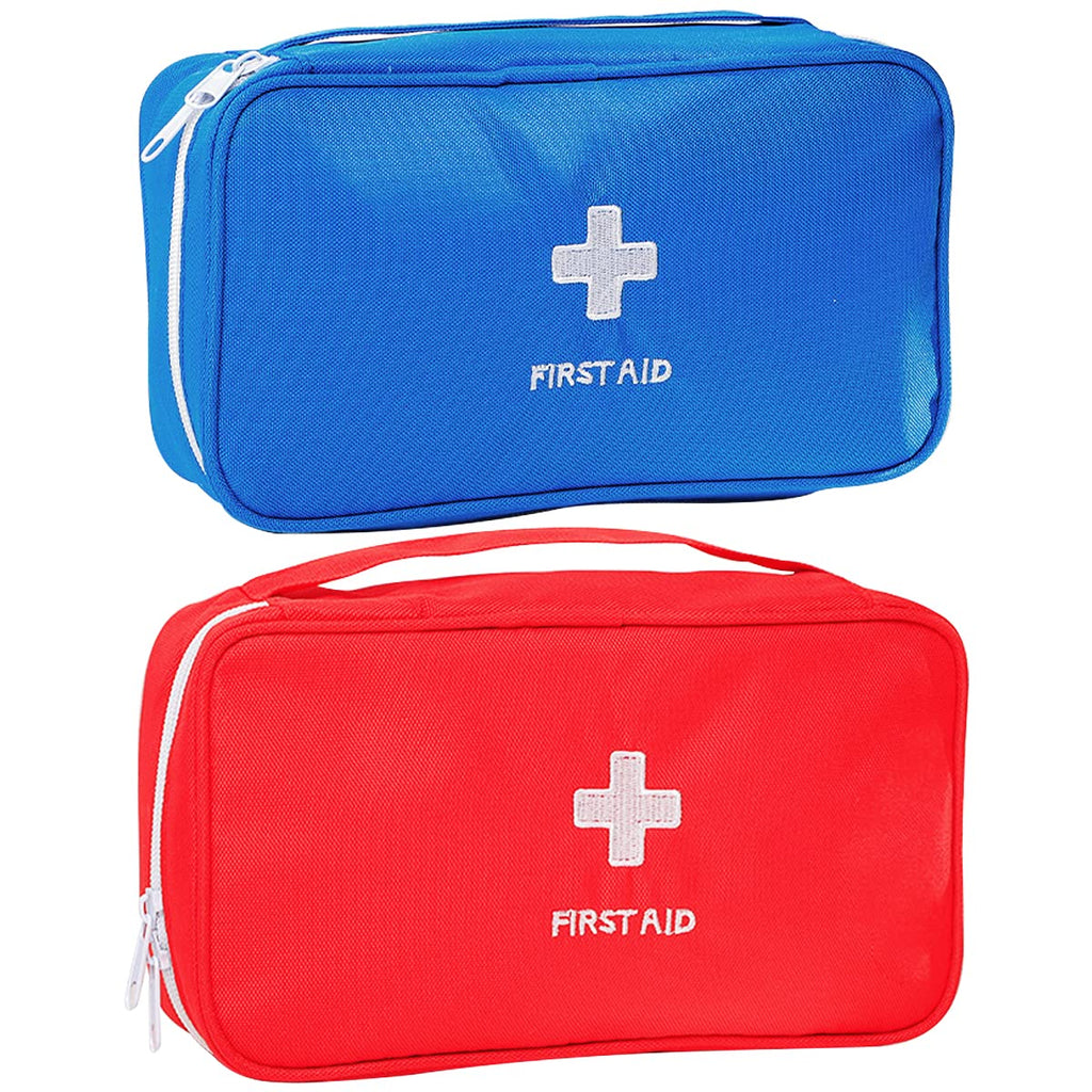 First Aid Kit,Tianher 2 Pcs Red Blue Portable Medicine Bag Anti-Epidemic Package for Drug Storage Used in Emergency Situations at Home Outdoors Hiking Traveling and Camping - NewNest Australia