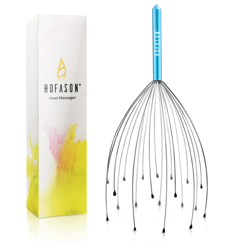 HOFASON Head Massager Scalp Scratcher with 20 Fingers, Handheld Head Scratcher Tingler Massage for Deep Relaxation, Hair Stimulation and Body Stress Relax(Random Colors) 1 Pack - NewNest Australia