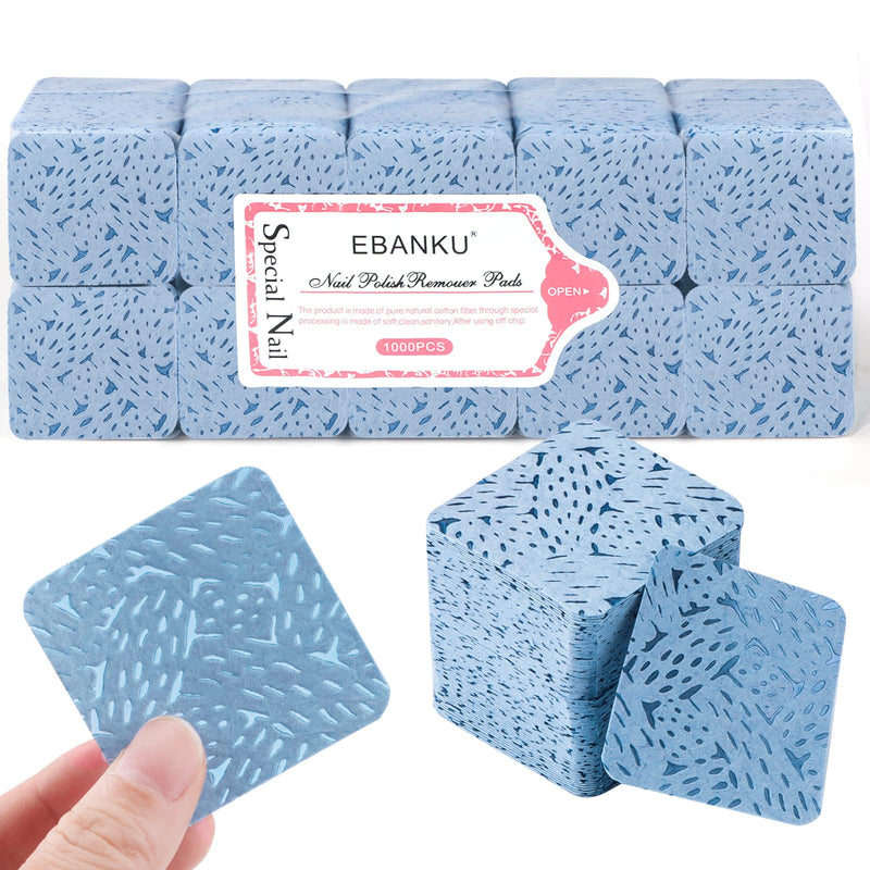 EBANKU 1000 PCS Blue Lint Free Wipes for Nails, Wipes for Eyelash Extensions Supplies Non-Woven Fabric Eyelash Glue Wipes Pads for Eyelash Glue Bottle and Nail Polish Wiping - NewNest Australia