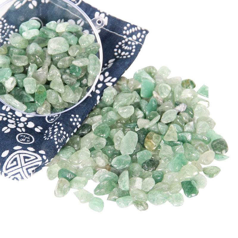 1.1lb Natural Green Strawberry Quartz Crystal Chips-Green Strawberry Quartz Healing Crystals Chips, Crushed Crystal Gemstones for Crafts, Beautiful Package for Gift (Green Strawberry Quartz) - NewNest Australia