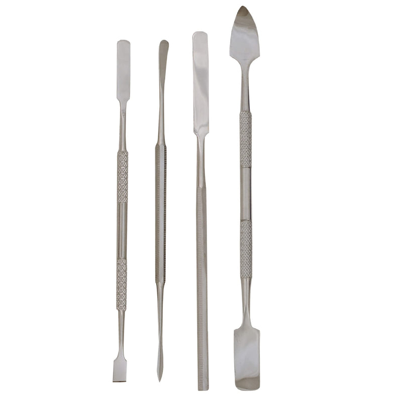 ZAMAHA UK 04 PCS Wax Carving Tools Dental Waxing Instruments, Stainless Steel Wax Carvers Set - Metal Clay Sculpting Pottery Sculpture Tools - Double Ended DIY Waxing Modeling Kits, Silver - NewNest Australia