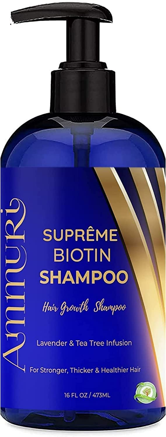Biotin DHT Blocker Anti Dandruff Hair Growth Shampoo | Dry Scalp Hair Thinning Dermatitis Shampoo | Itchy Scalp Shampoo - Hair Loss Treatment for Women & Men - Biotin for Support Hair Growth - 473 ml - NewNest Australia