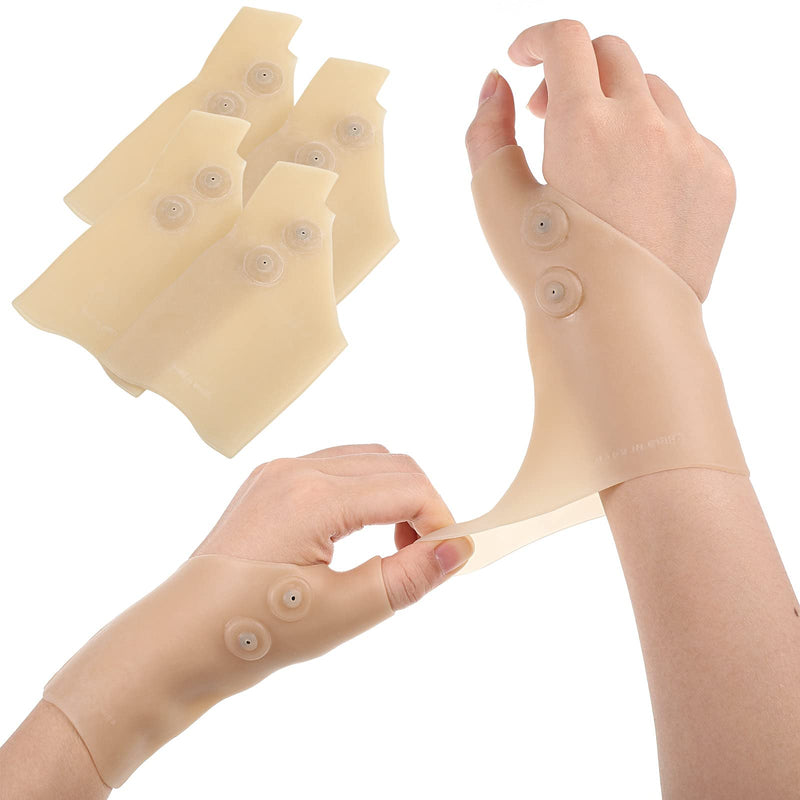 4 Pieces Gel Wrist Thumb Support,Thumb Support for Arthritis Breathable Wrist Support Brace Waterproof Carpal Tunnel for Thumb Arthritis,Carpal Tunnel,Gel Thumb Brace for Men and Women Fits Both Hands 4 - NewNest Australia