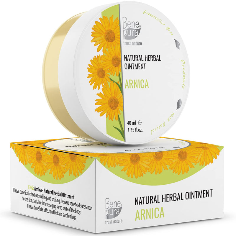 BenePura Arnica Ointment for Muscle Pain Relief - Natural Arnica Cream for Bruising and Swelling - Back Pain Relief, Knee Pain Relief, Joint Pain Relief - Bruise Cream Muscle Rub - 40 ml - NewNest Australia