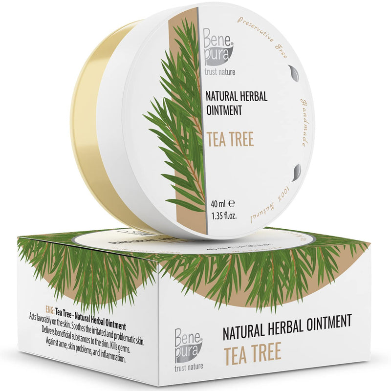 BenePura Tea Tree Cream for Eczema Itch Relief Cream - Eczema Cream for Adults - Natural Anti Itch Cream for Humans - Heat Rash Cream for Adults - Itchy Skin Cream, Dermatitis Cream, Bite Cream - 40ml - NewNest Australia