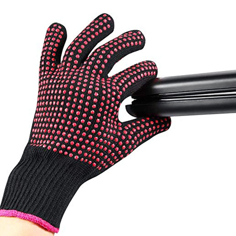 Professional Heat Resistant Glove Non Slip Silicone Bump for Hair Styling Heat Blocking for Curling, Flat Iron and Curling Wand Suitable for Left and Right Hands, 1 Piece - NewNest Australia