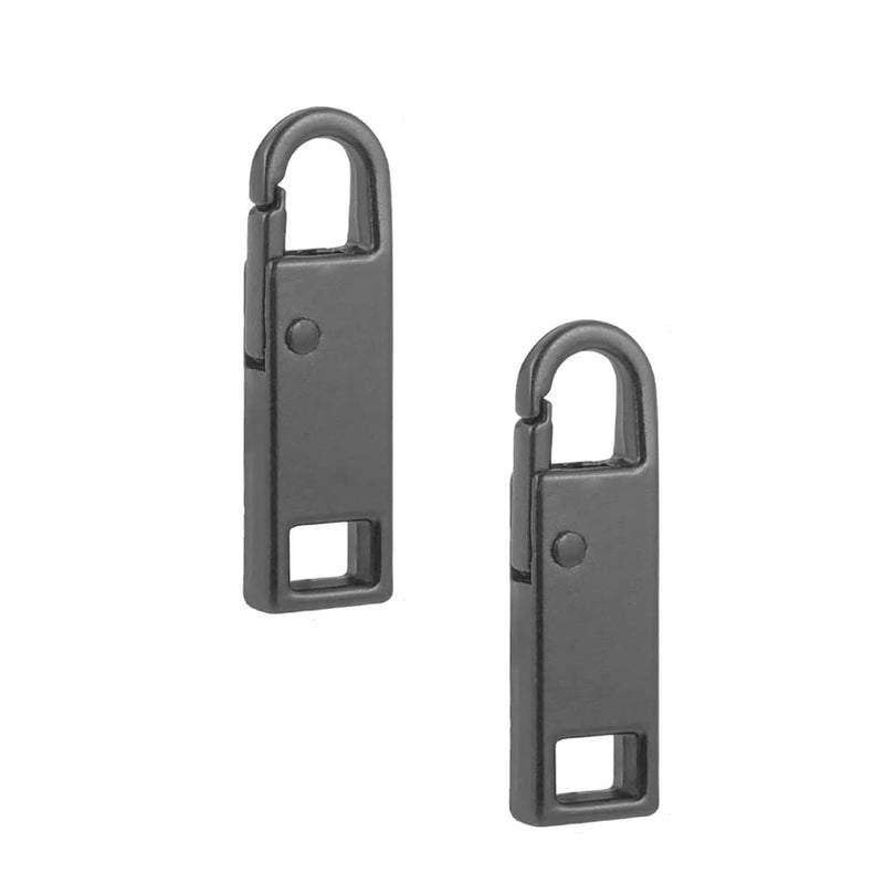 2 Pcs Zipper Pull, Zipper Pulls Replacement, Zipper Gripper, Detachable Universal Zipper Tab Pullers, Zipper Repair Kit for Luggage, Handbags, Jacket, DIY Crafts(Black,37x10x4mm) - NewNest Australia
