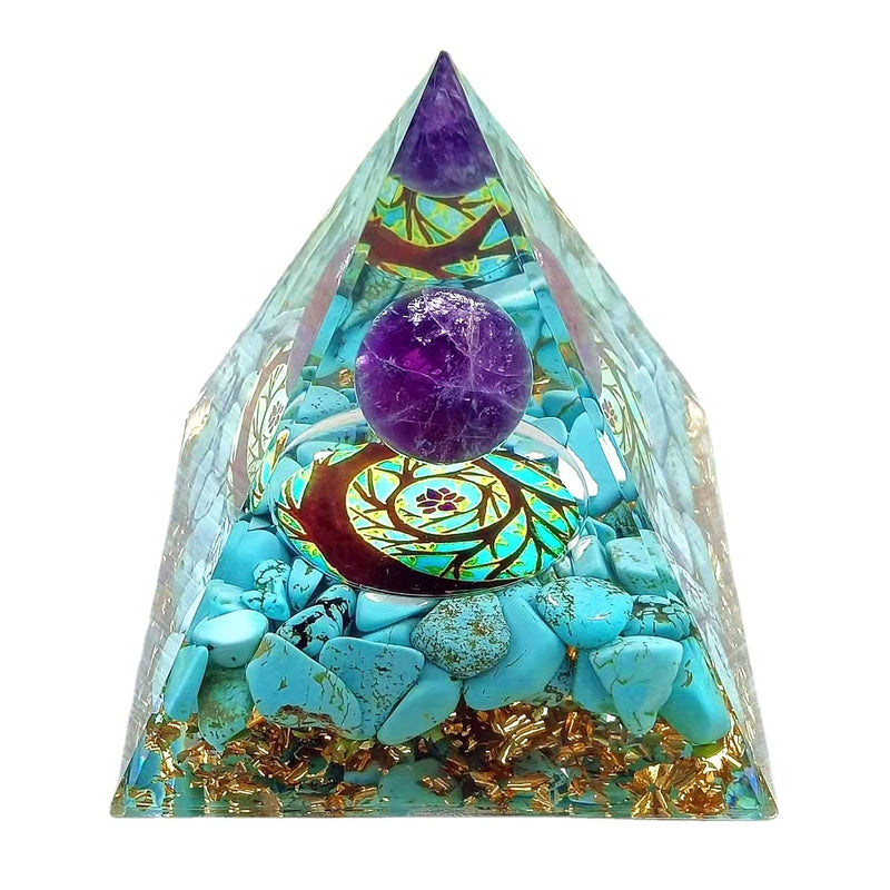 ycyingcheng Moonstone Crystal Orgone Pyramid Ogan, Crystal Energy Tower Nature Reiki Chakra Crushed Stone Jewelry Flower of Life, Pyramid Ogan Crystal Energy Tower Nature Reiki Chakra Crushed Stone Z - NewNest Australia