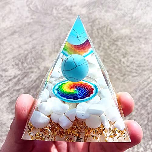 ycyingcheng Crystal Pyramid Stones Crystals, Healing Crystal Gifts Meditation Gifts Spiritual Gifts, Chakra Healing Crystals Pyramid Positive Energy Generator Orgonite Pyramid Protection, 6cm 04 - NewNest Australia